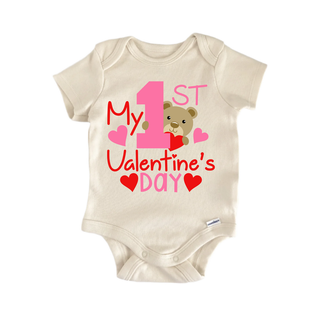 My 1st Valentine's Day - Baby Boy Girl Clothes Infant Bodysuit Funny Cute  Funny Cute Onesie® | North Fork Forager LLC