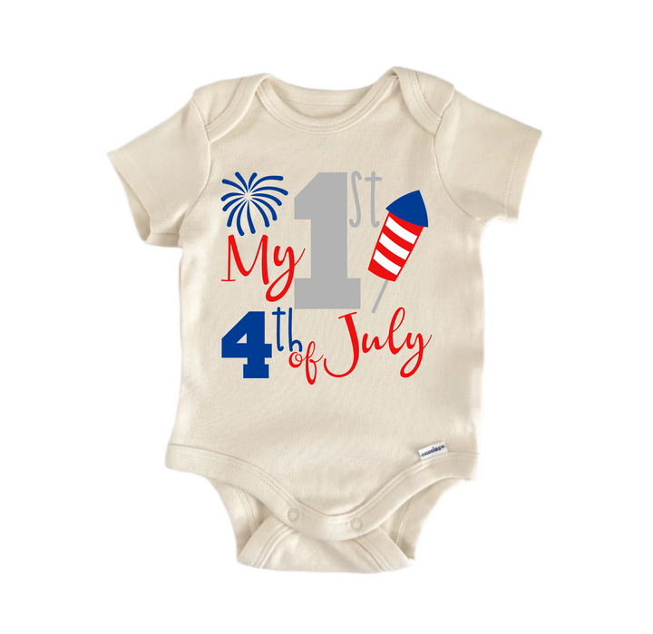 My 1st 4th Of July - Baby Boy Girl Clothes Infant Bodysuit Funny Cute