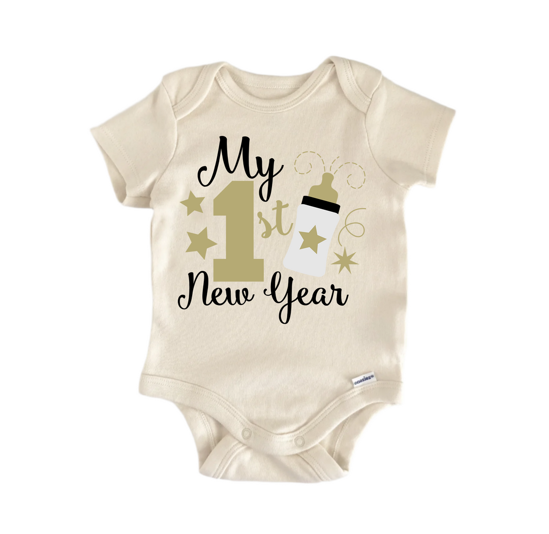 My 1st New Year - Baby Boy Girl Clothes Infant Bodysuit Funny Cute  Funny Cute Onesie® | North Fork Forager LLC