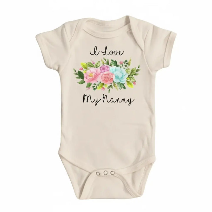 Nanny Floral - Baby Boy Girl Clothes Infant Bodysuit Funny Cute Newborn  Funny Cute Onesie® | North Fork Forager LLC