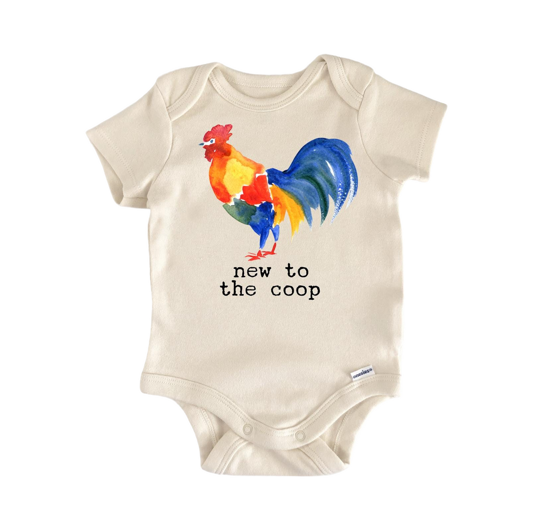 New To The Coop Chicken Farm - Baby Boy Girl Clothes Infant Bodysuit Funny Cute Newborn  Funny Cute Onesie® | North Fork Forager LLC