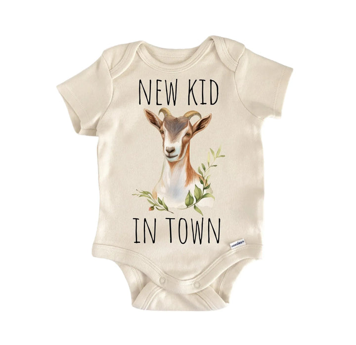New Kid in Town Goat - Baby Boy Girl Clothes Infant Bodysuit Funny Cute Newborn  Funny Cute Onesie® | North Fork Forager LLC