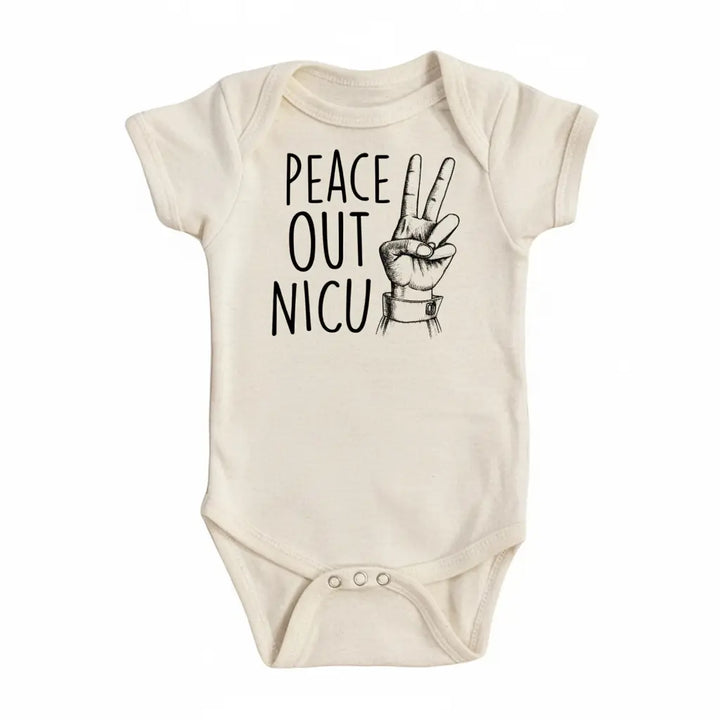 Nicu Peace Out - Baby Boy Girl Clothes Infant Bodysuit Funny Cute Newborn  Funny Cute Onesie® | North Fork Forager LLC