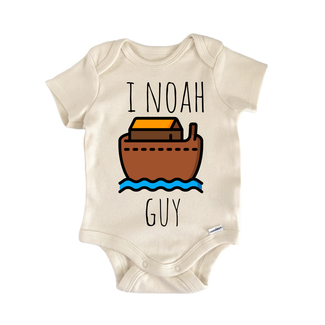 Noahs Ark Noah God - Baby Bodysuit  Funny Cute Onesie® | North Fork Forager LLC