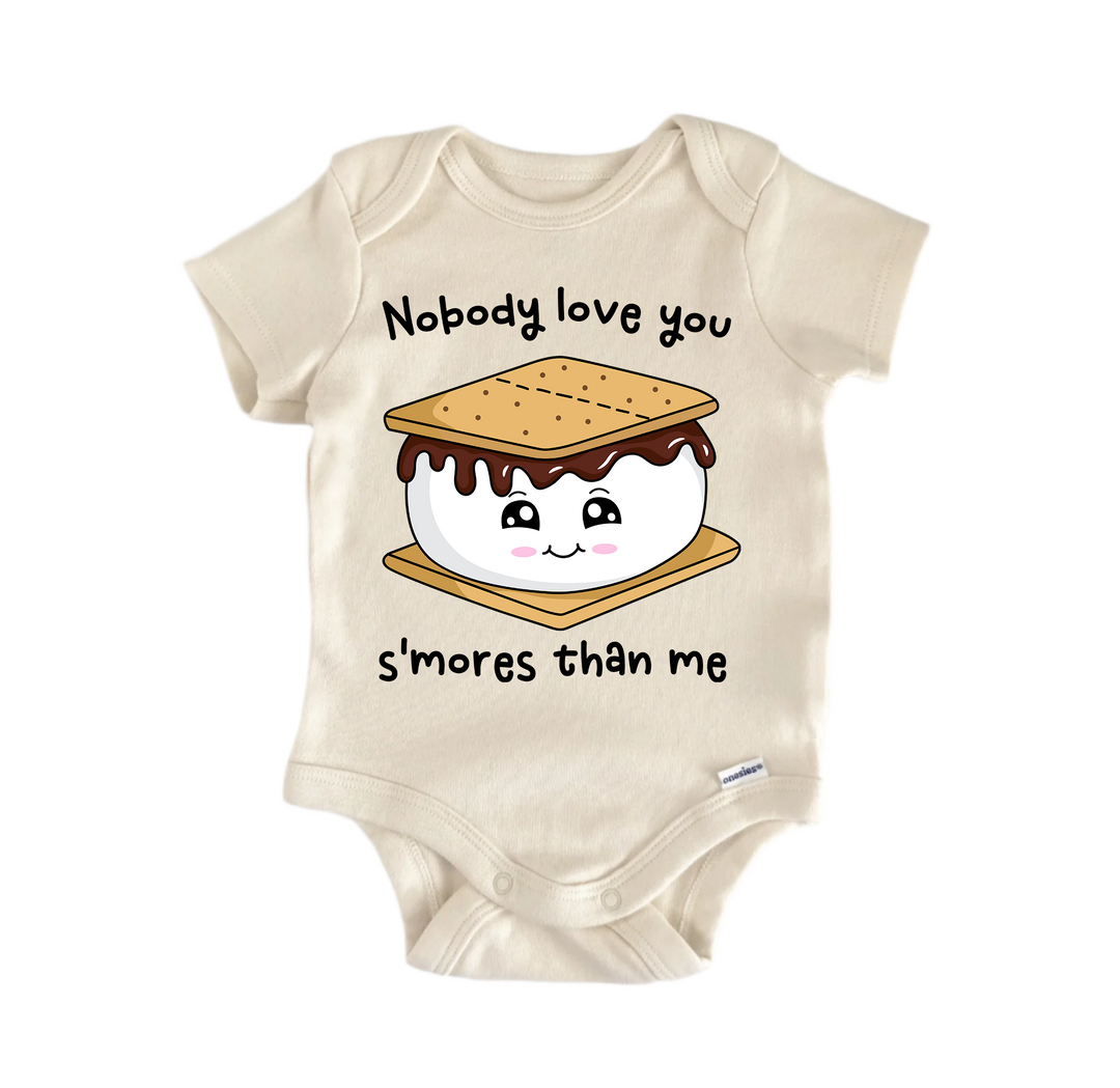 Nobody S'mores Best Friends Bff Bestie Valentine's Day -  Baby Boy Girl Bodysuit  Funny Cute Onesie® | North Fork Forager LLC