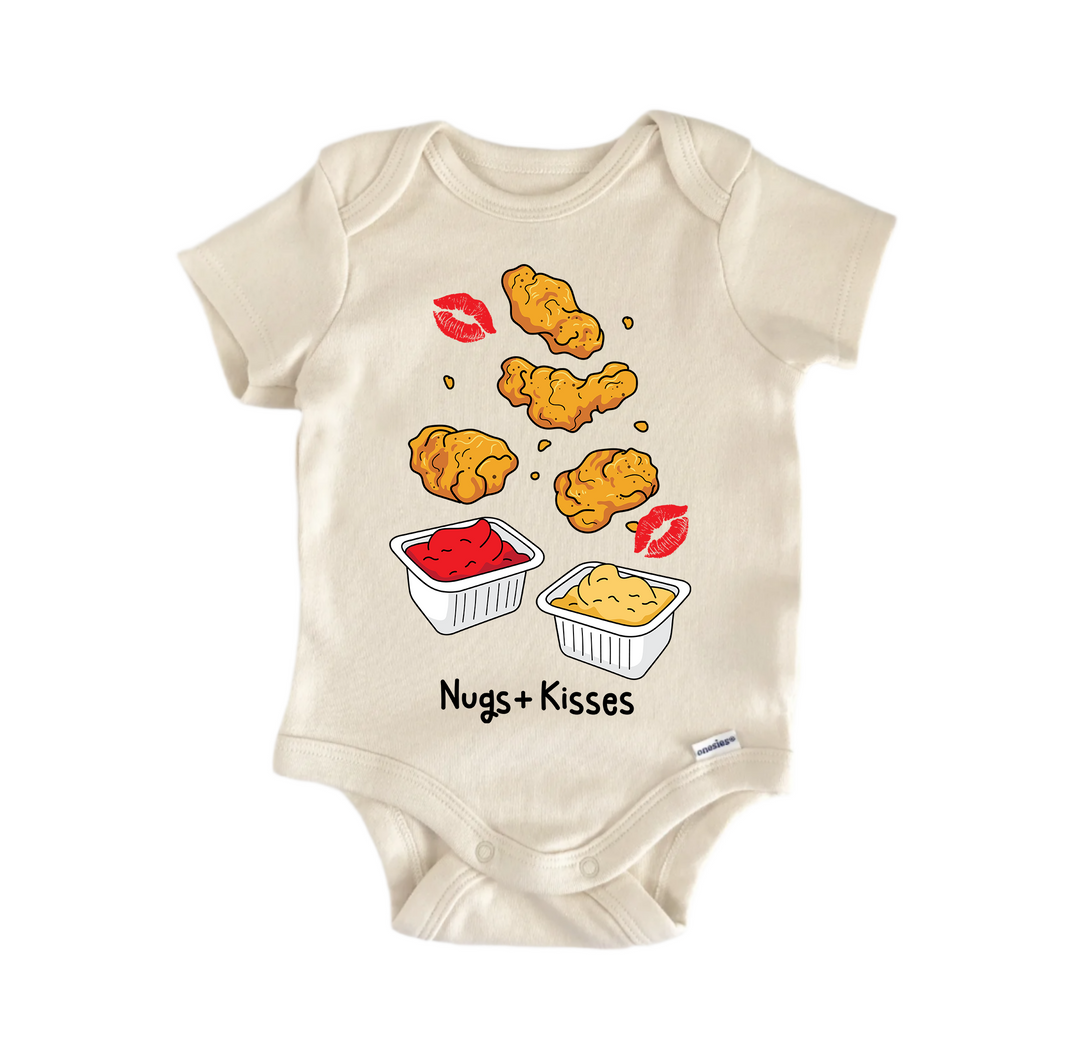 Nugs + Kisses Best Friends Bff Bestie Valentine's Day -  Baby Boy Girl Bodysuit  Funny Cute Onesie® | North Fork Forager LLC