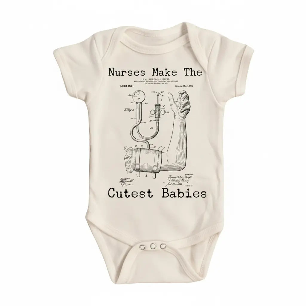 Nurse Patent - Baby Boy Girl Clothes Infant Bodysuit Funny Cute Newborn 1A  Funny Cute Onesie® | North Fork Forager LLC