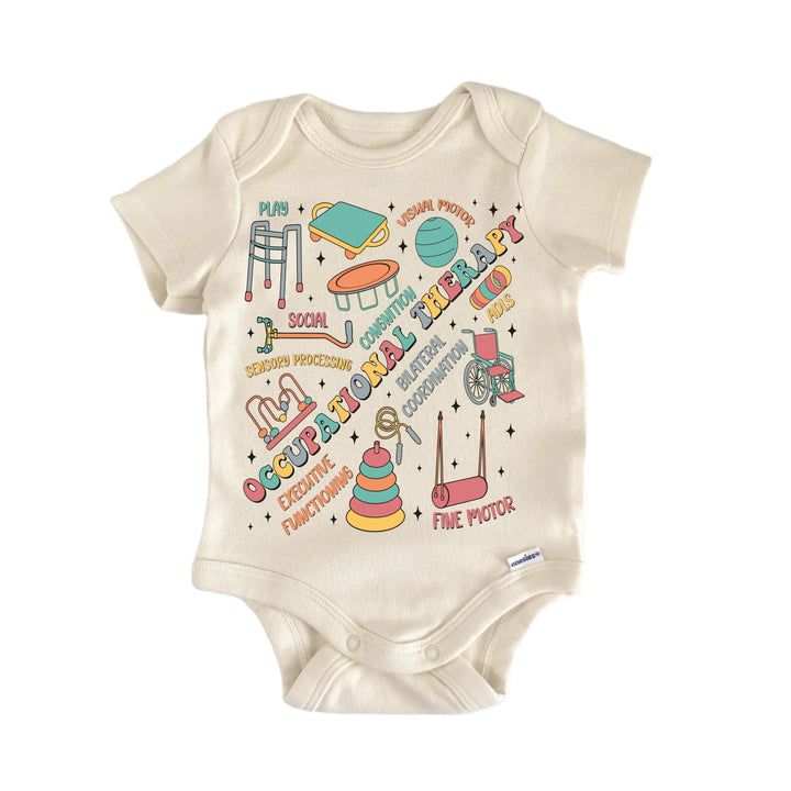 Occuoational Therapy Ot Retro - Baby Bodysuit  Funny Cute Onesie® | North Fork Forager LLC