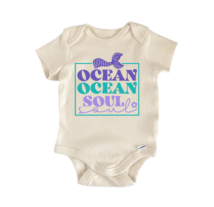Ocean Soul Beach Mermaid -  Baby Boy Girl Clothes  Bodysuit Funny