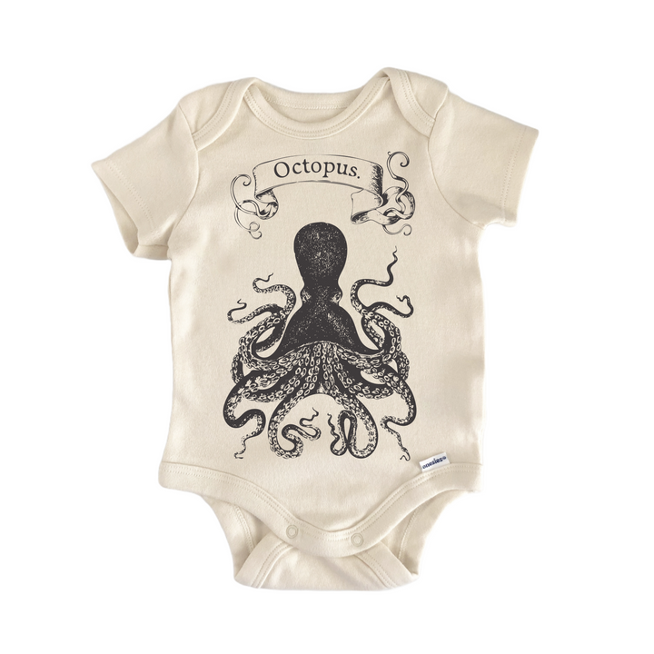 Octopus Ocean Sea Squid Retro Vintage - Baby Bodysuit  Funny Cute Onesie® | North Fork Forager LLC