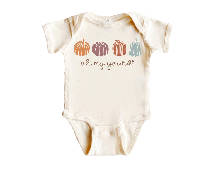 Oh My Gourd Pumpkin Fall - Baby Boy Girl Clothes Infant Bodysuit Funny Cute Newborn  Funny Cute Onesie® | North Fork Forager LLC