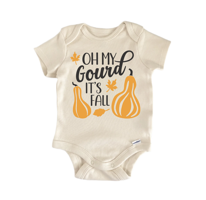 Oh My Gourd It's Fall Pumpkin - Baby Boy Girl Clothes  Bodysuit Funny Cute  Funny Cute Onesie® | North Fork Forager LLC