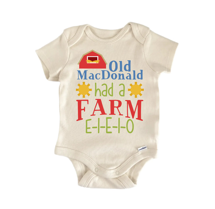 Old MacDonald Had a Farm Nursery Rhyme - Baby Boy Girl Clothes Bodysuit Funny Cute  Funny Cute Onesie® | North Fork Forager LLC