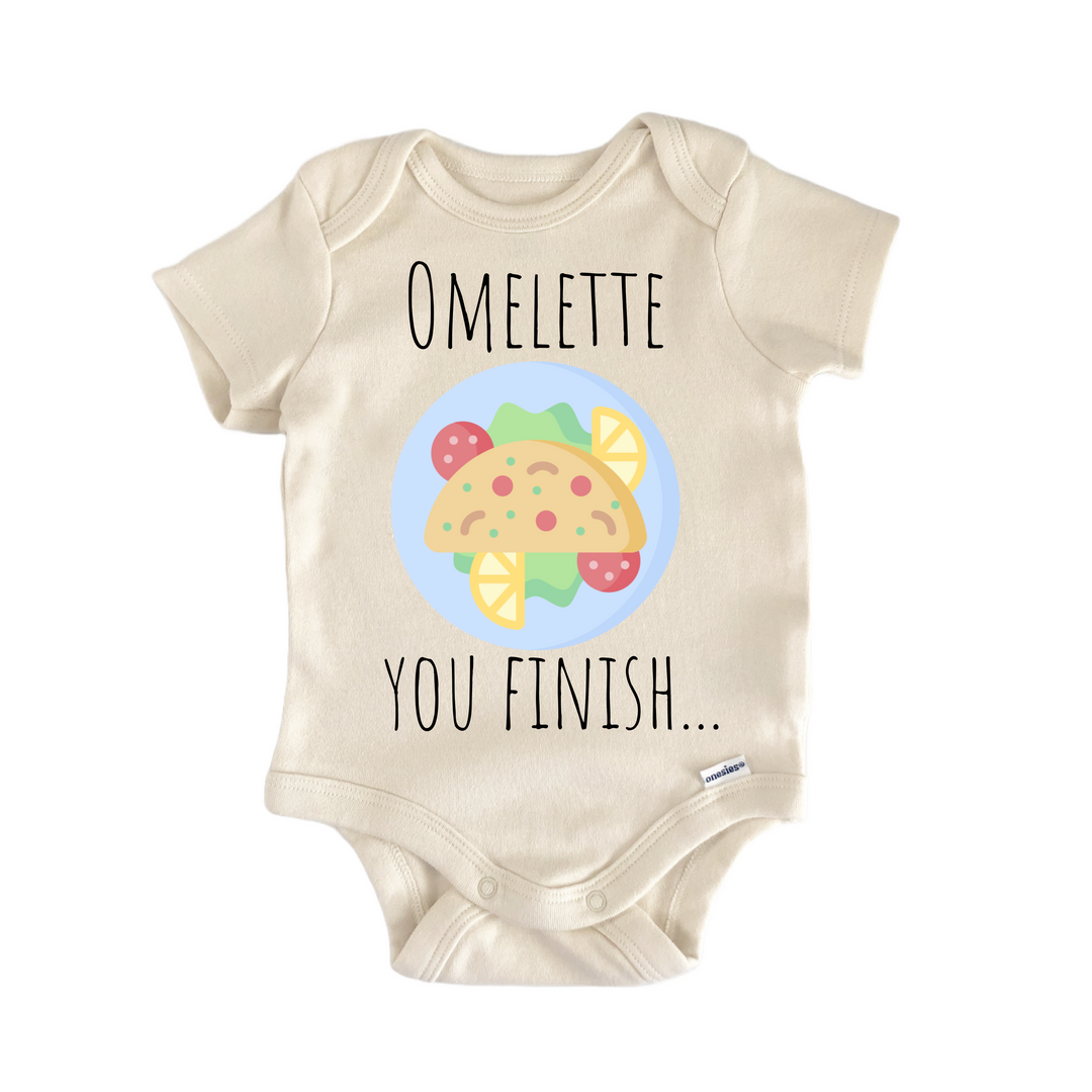 Omelette Breakfast Egg Brunch - Baby Bodysuit  Funny Cute Onesie® | North Fork Forager LLC