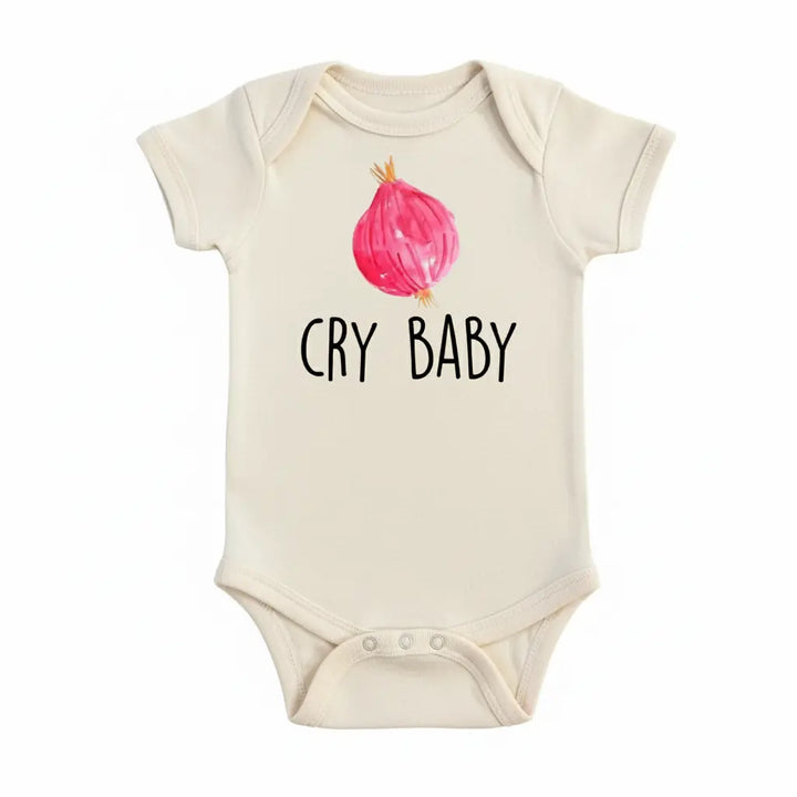 Onion Cry - Baby Boy Girl Clothes Infant Bodysuit Funny Cute Newborn 1A  Funny Cute Onesie® | North Fork Forager LLC