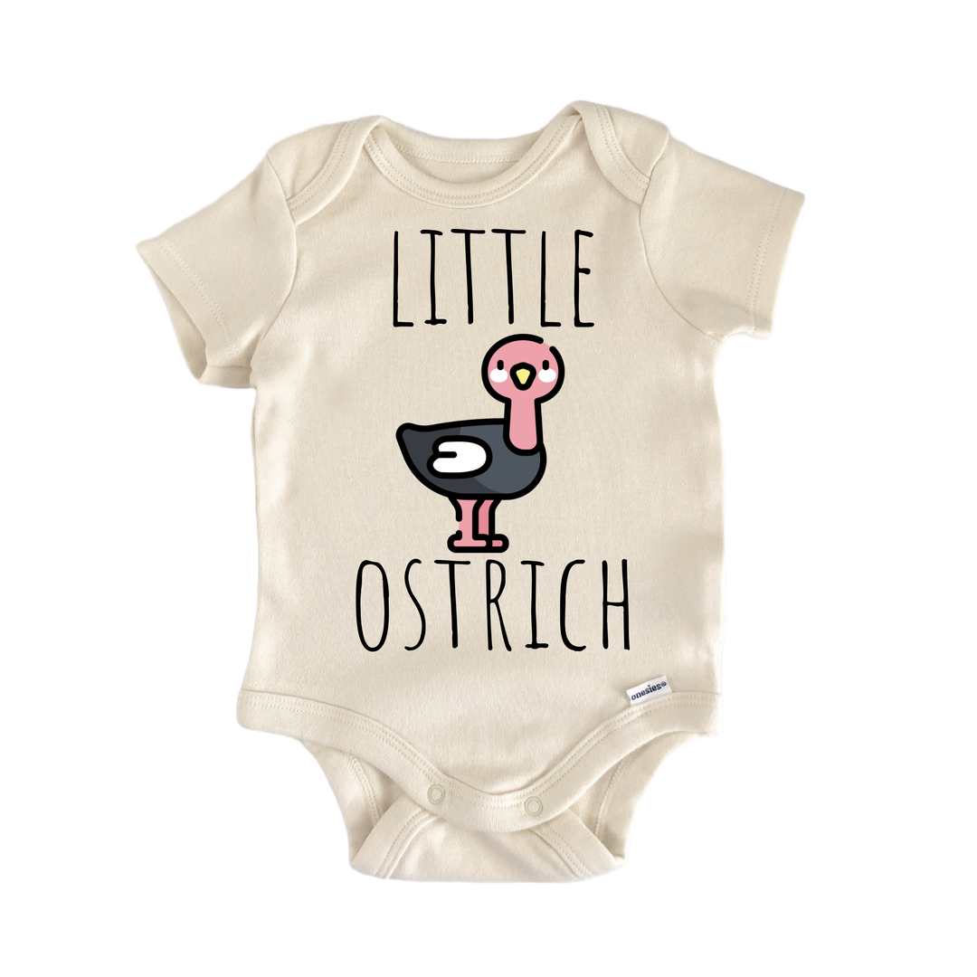 Ostrich Bird Emu - Baby Bodysuit  Funny Cute Onesie® | North Fork Forager LLC