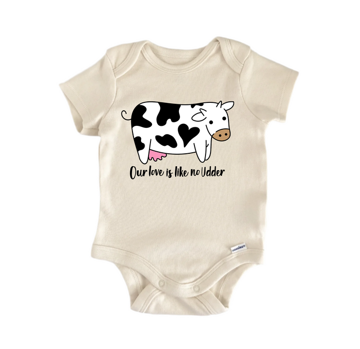 Our Love Is Like No Udder Valentine's Day Best Friends -  Baby Boy Girl Clothes  Bodysuit Funny