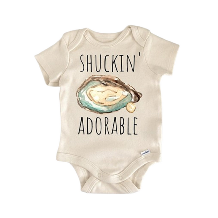 Oyster Clam Seafood Foodie - Baby Boy Girl Clothes Infant Onesie® Funny Cute GS1 BBY  Funny Cute Onesie® | North Fork Forager LLC