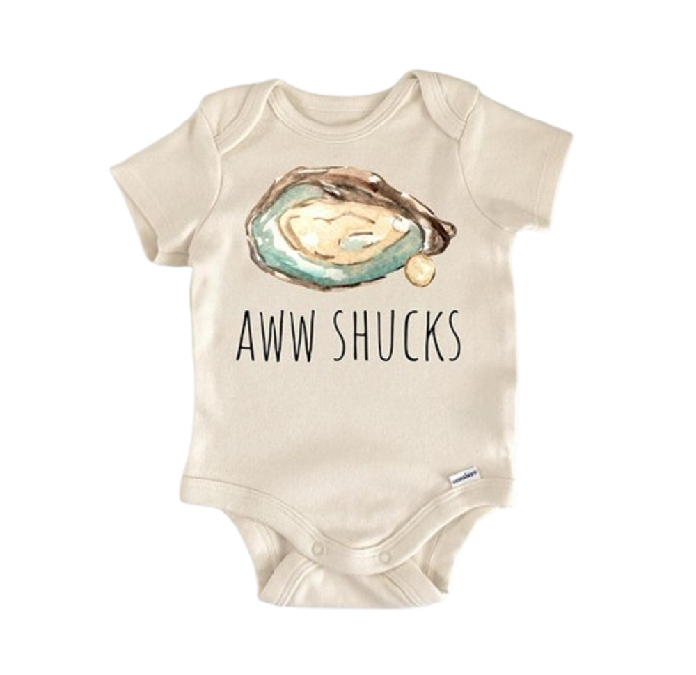 Oyster Clam Seafood Foodie - Baby Boy Girl Clothes Infant Bodysuit Funny Cute  Funny Cute Onesie® | North Fork Forager LLC