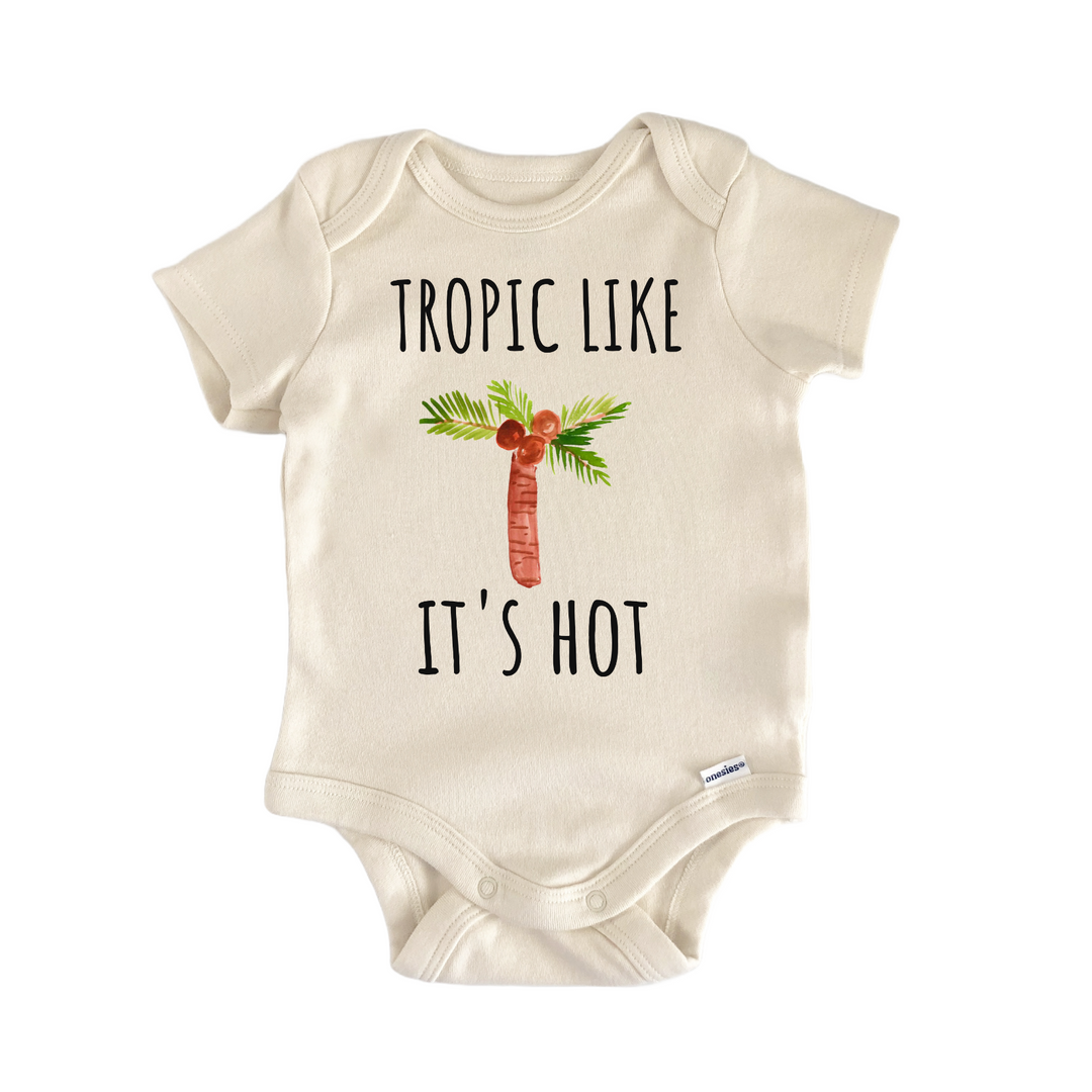 Palm Tree Beach Vacation Tropical Baby Gift Baby Bodysuit