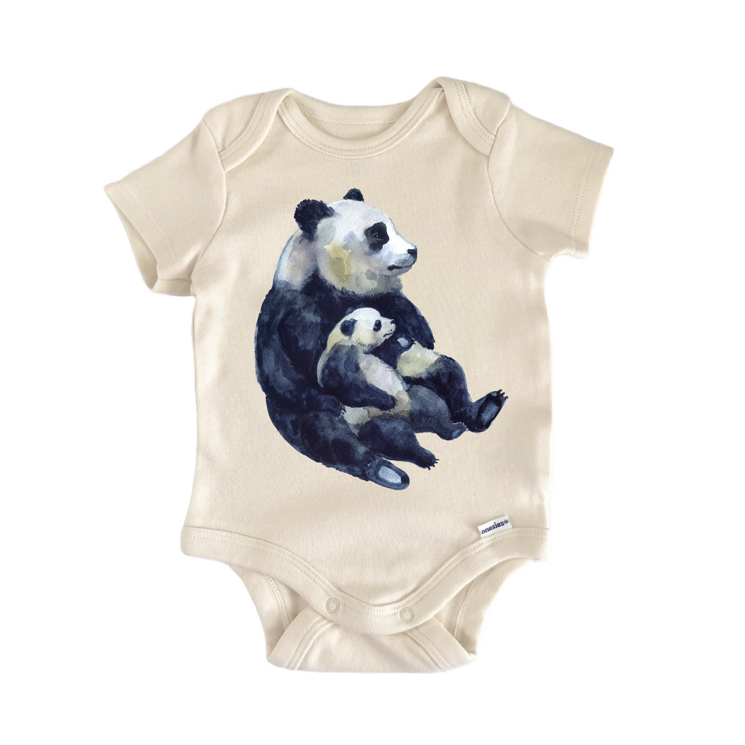 Panda Bear Mothers Day - Baby Bodysuit  Funny Cute Onesie® | North Fork Forager LLC