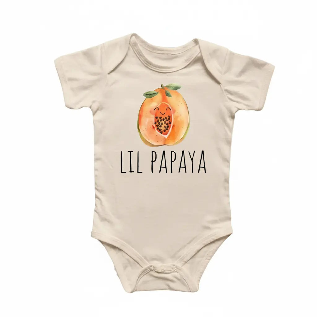 Little Papaya Fruit - Baby Boy Girl Clothes Infant Bodysuit Funny Cute Newborn  Funny Cute Onesie® | North Fork Forager LLC