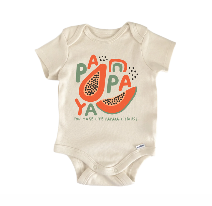 Papaya Fruit Retro - Baby Onesie® GS1  Funny Cute Onesie® | North Fork Forager LLC