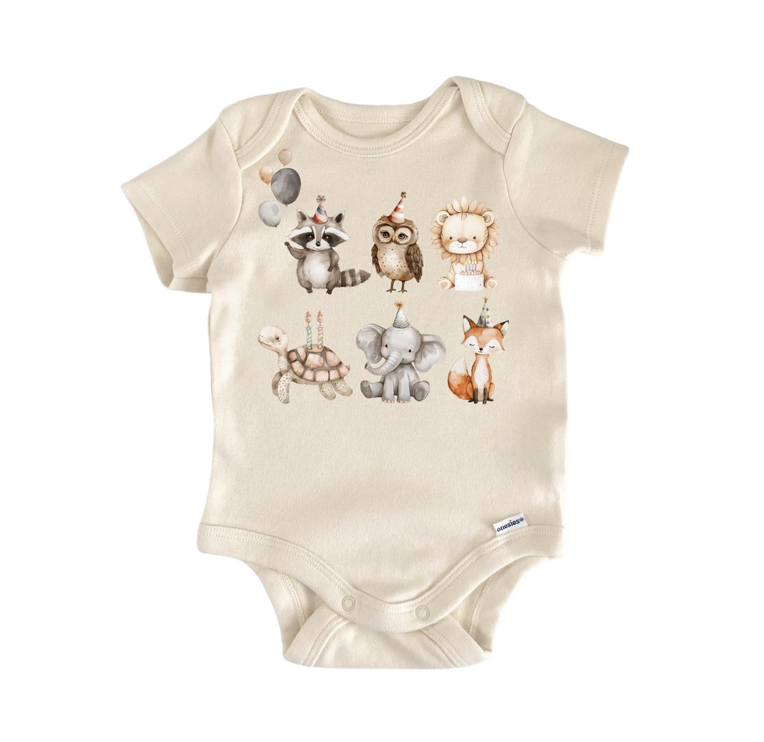 Party Animal Zoo Birthday - Baby Boy Girl Clothes Infant Bodysuit Funny Cute Newborn  Funny Cute Onesie® | North Fork Forager LLC