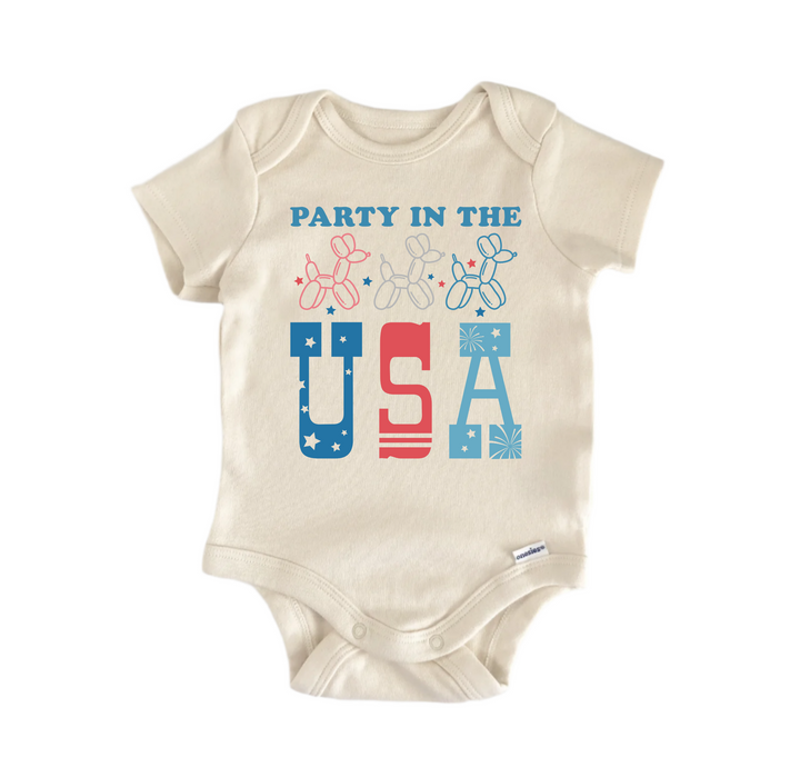 Party In The Usa July 4th Patriotic - Baby Boy Girl Clothes Bodysuit Funny Cute Newborn