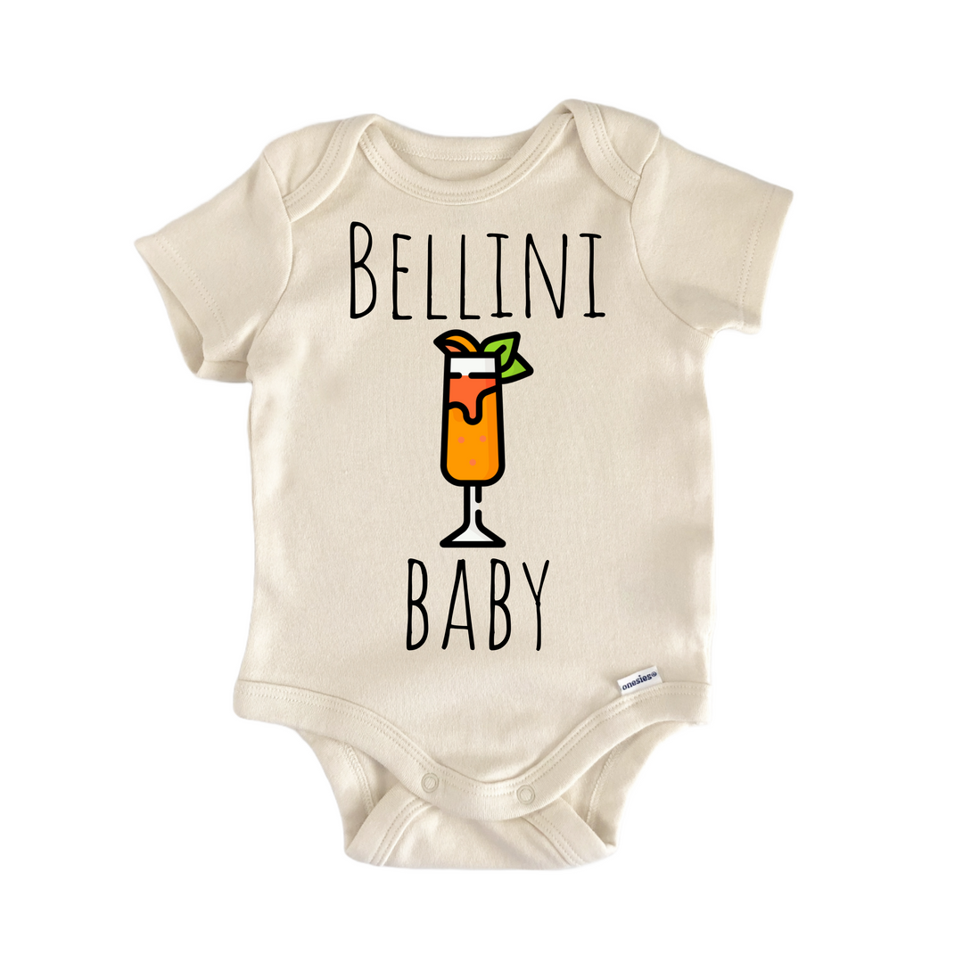 Peach Bellini Cocktail - Baby Bodysuit  Funny Cute Onesie® | North Fork Forager LLC