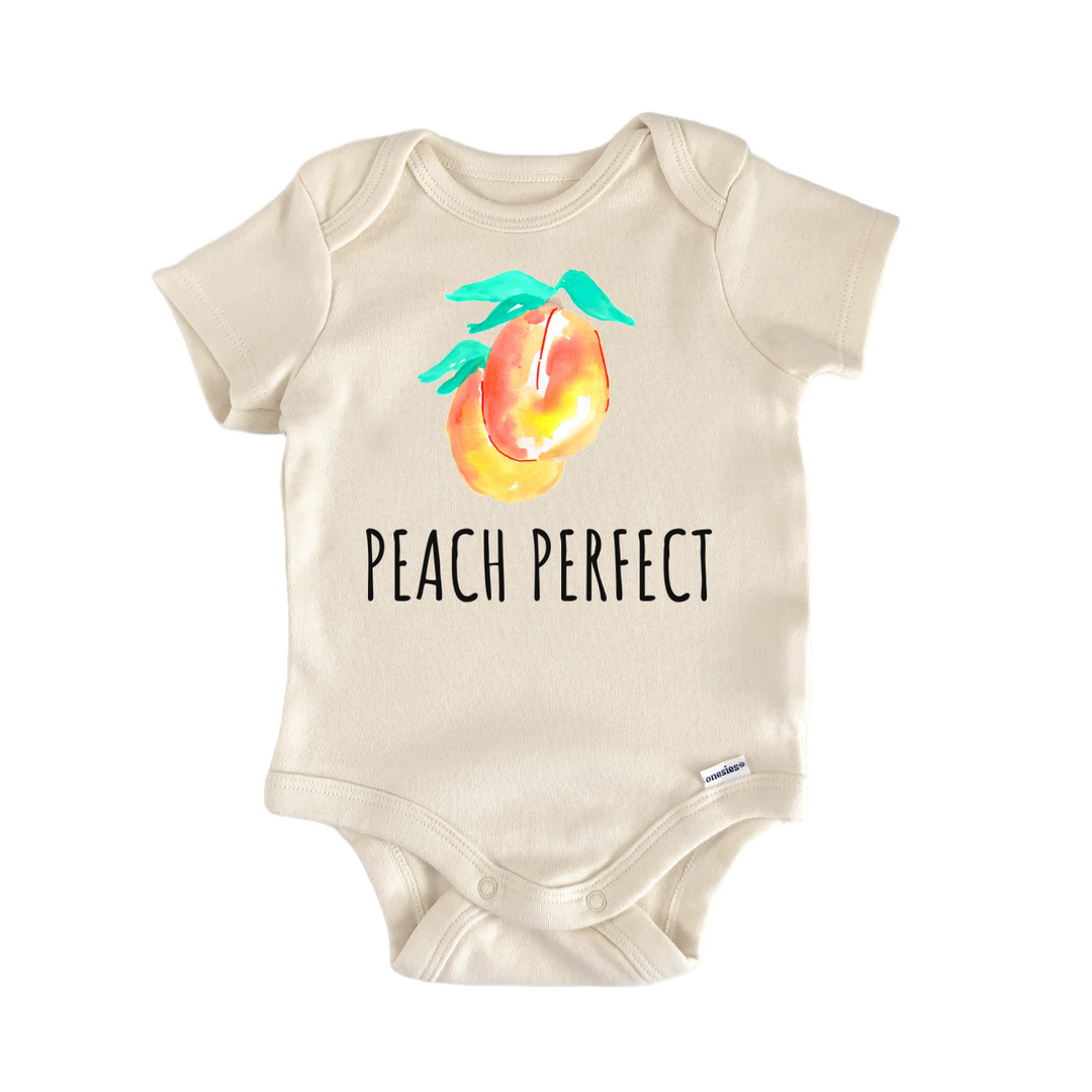 Peach Perfect Fruit Sweet Infant Gift Baby Bodysuit