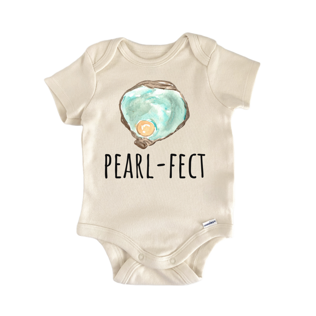 Pearl Perfect Oyster Seafood Baby Gift Baby Bodysuit