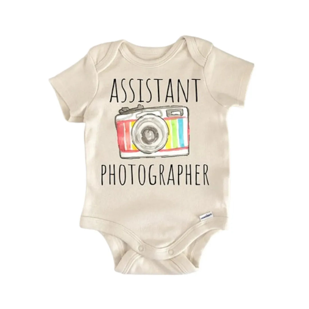 Photographer Photography Camera - Baby Boy Girl Clothes Infant Onesie® Funny Cute GS1 BBY  Funny Cute Onesie® | North Fork Forager LLC