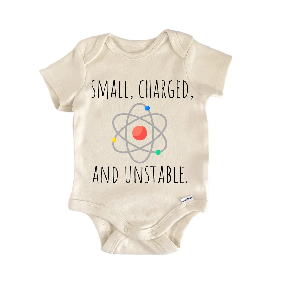 Physics Physicist Atom - Baby Bodysuit  Funny Cute Onesie® | North Fork Forager LLC
