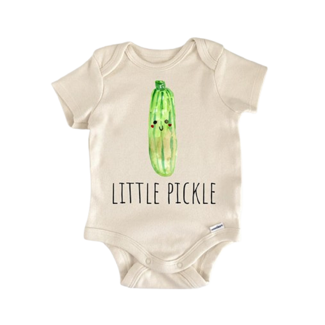 Pickle Dill Vegan Foodie - Baby Boy Girl Clothes Infant Onesie® Funny Cute Newborn GS1 BBY  Funny Cute Onesie® | North Fork Forager LLC