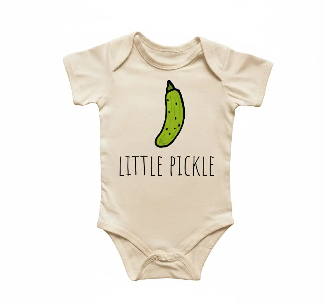 Little Pickle Vegetable - Baby Boy Girl Clothes Infant Bodysuit Funny Cute Newborn  Funny Cute Onesie® | North Fork Forager LLC