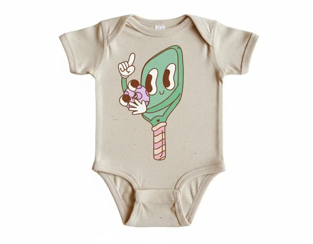Pickleball Retro - Baby Boy Girl Clothes Infant Bodysuit Funny Cute Newborn  Funny Cute Onesie® | North Fork Forager LLC