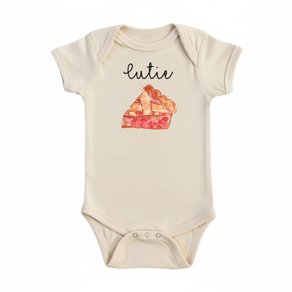 Pie Cutie - Baby Boy Girl Clothes Infant Bodysuit Funny Cute Newborn 1C  Funny Cute Onesie® | North Fork Forager LLC