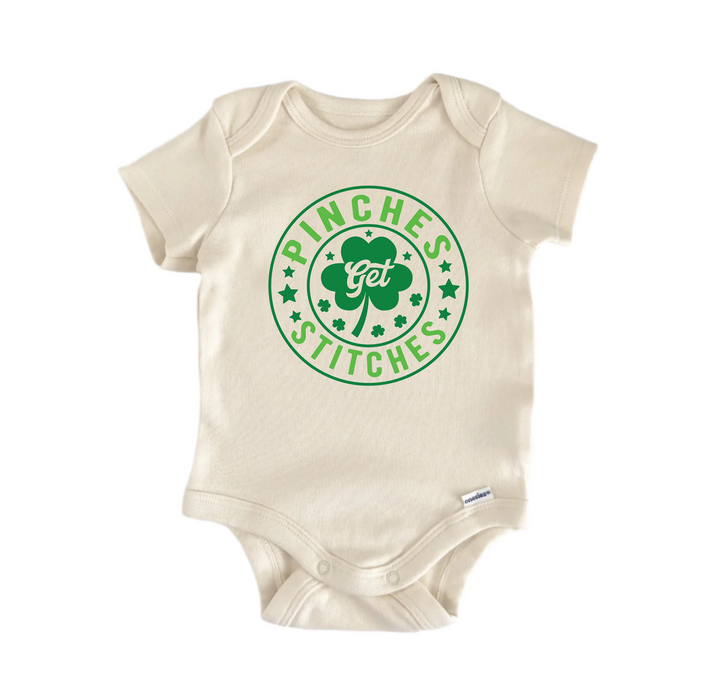 Pinches Stitches St Patrick's Day -  Baby Boy Girl Clothes Bodysuit Funny Cute Newborn