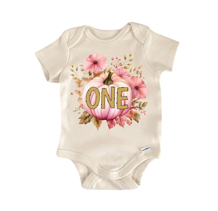 Pink Fall Pumpkin Birthday - Baby Boy Girl Clothes Infant Bodysuit Funny Cute Newborn  Funny Cute Onesie® | North Fork Forager LLC