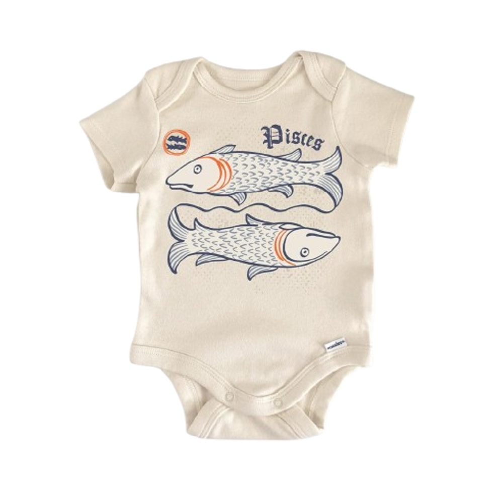 Pisces Zodiac Constellation - Baby Boy Girl Clothes Infant Bodysuit Funny Cute  Funny Cute Onesie® | North Fork Forager LLC
