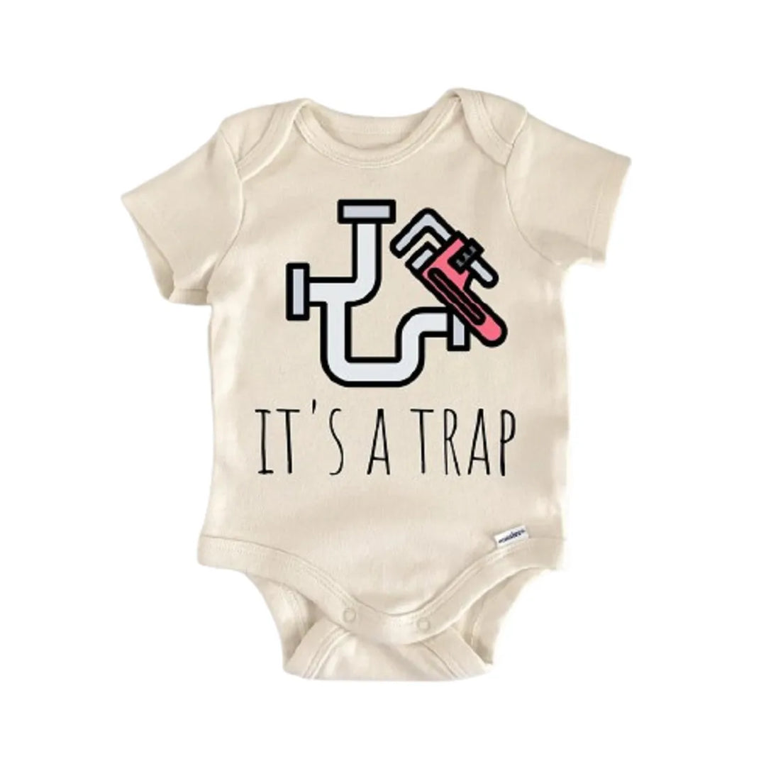 Plumber Plumbing Trap - Baby Boy Girl Clothes Infant Onesie® Funny Cute Newborn GS1  Funny Cute Onesie® | North Fork Forager LLC