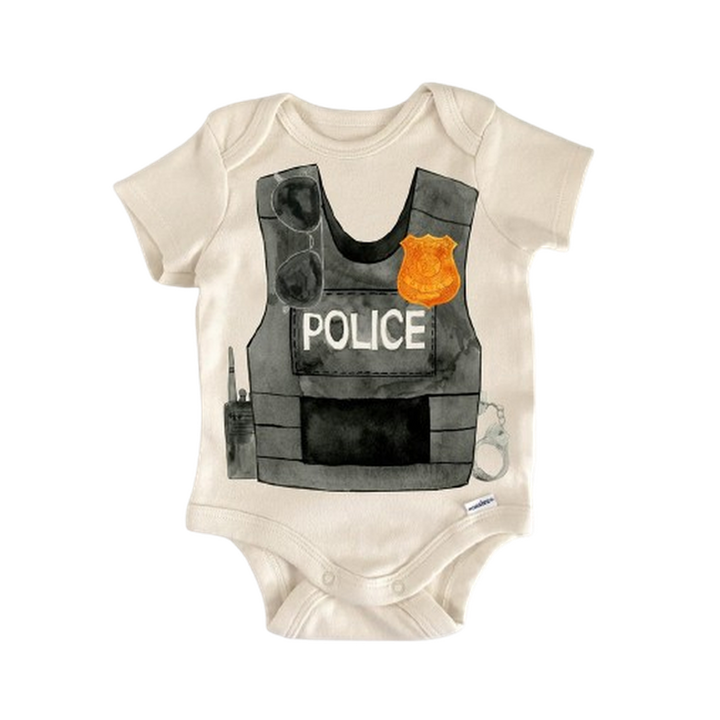 Police Armor - Baby Boy Girl Clothes Infant Bodysuit Funny Cute Newborn  Funny Cute Onesie® | North Fork Forager LLC