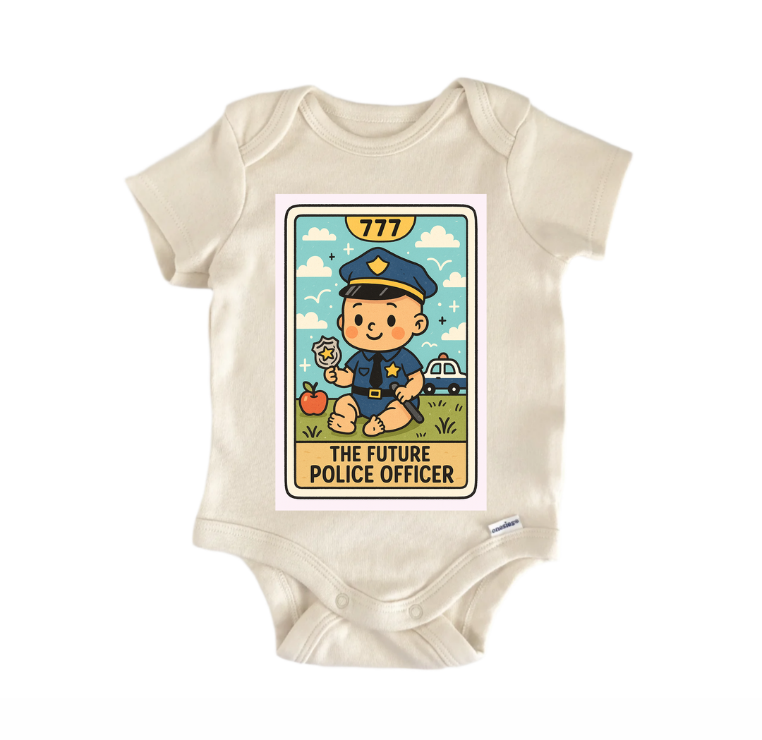 The Future Police Officer - Baby Onesie® GS1  Funny Cute Onesie® | North Fork Forager LLC