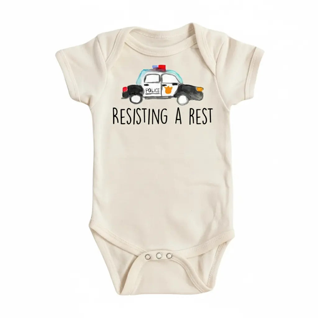 Police Resisting - Baby Boy Girl Clothes Infant Bodysuit Funny Cute Newborn  Funny Cute Onesie® | North Fork Forager LLC