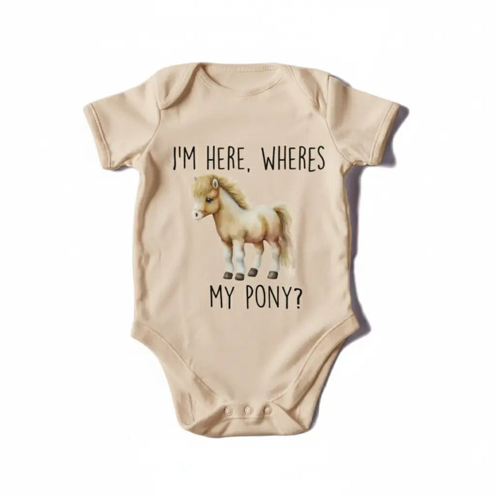 Pony - Baby Boy Girl Clothes Infant Bodysuit Funny Cute Newborn  Funny Cute Onesie® | North Fork Forager LLC