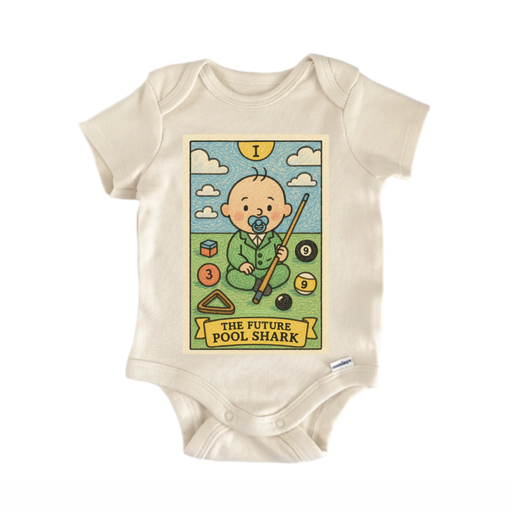 Pool Shark Table Billiards - Baby Bodysuit  Funny Cute Onesie® | North Fork Forager LLC