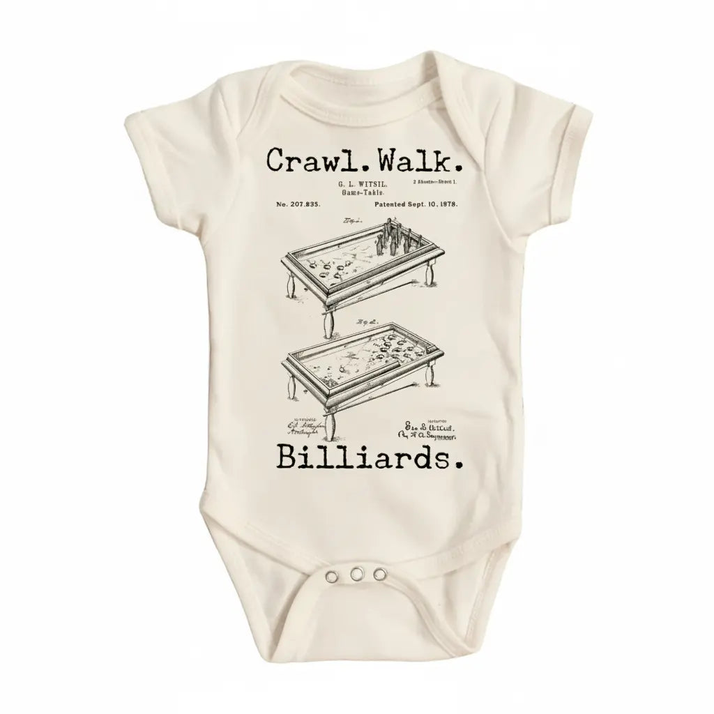 Pool Table Patent - Baby Boy Girl Clothes Infant Bodysuit Funny Cute Newborn  Funny Cute Onesie® | North Fork Forager LLC