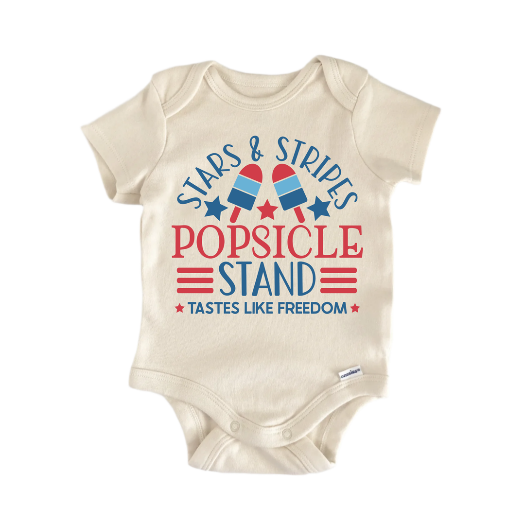 Popsicle Stand July 4th America - Baby Boy Girl Clothes Infant Bodysuit Funny Cute  Funny Cute Onesie® | North Fork Forager LLC