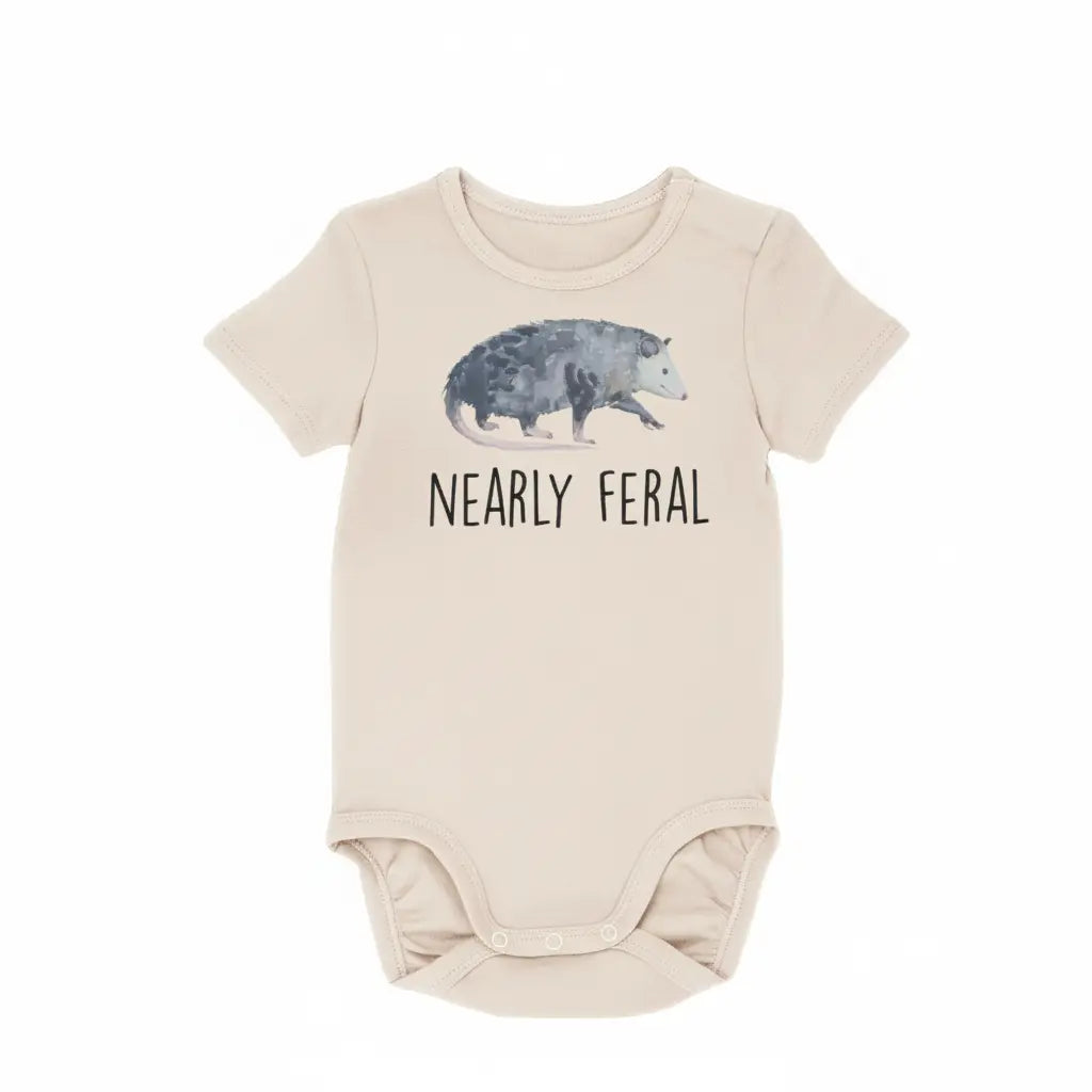 Possum Feral - Baby Boy Girl Clothes Infant Bodysuit Funny Cute Newborn  Funny Cute Onesie® | North Fork Forager LLC